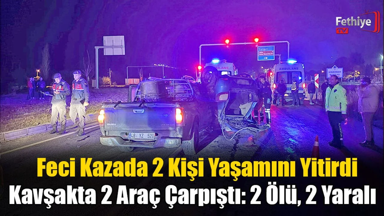Kavşakta 2 Araç Çarpıştı: 2 Ölü, 2 Yaralı