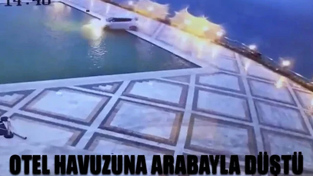 Otel Havuzuna Arabayla Düştü