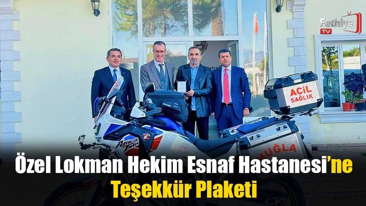 Özel Lokman Hekim Esnaf Hastanesi’ne Teşekkür Plaketi