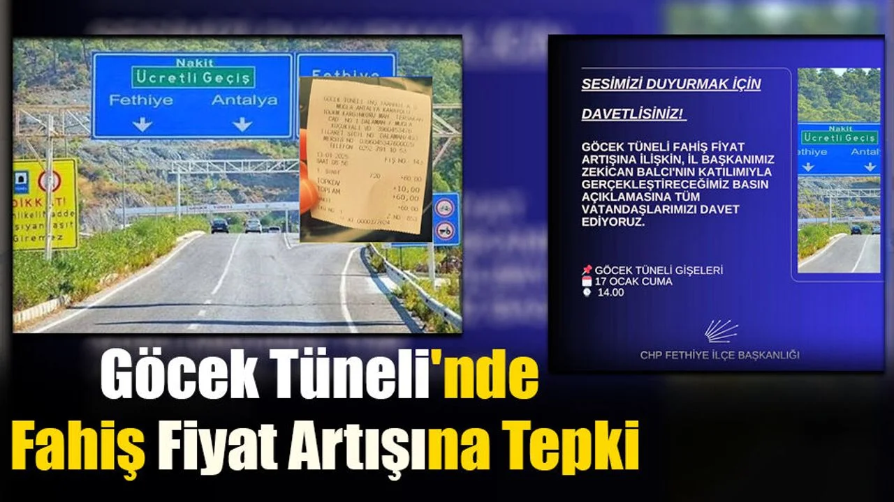 Göcek Tüneli'nde Fahiş Fiyat Artışına Tepki