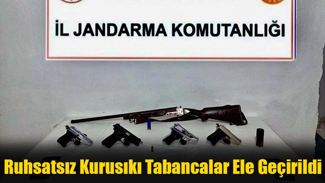 Ruhsatsız Kurusıkı Tabancalar Ele Geçirildi