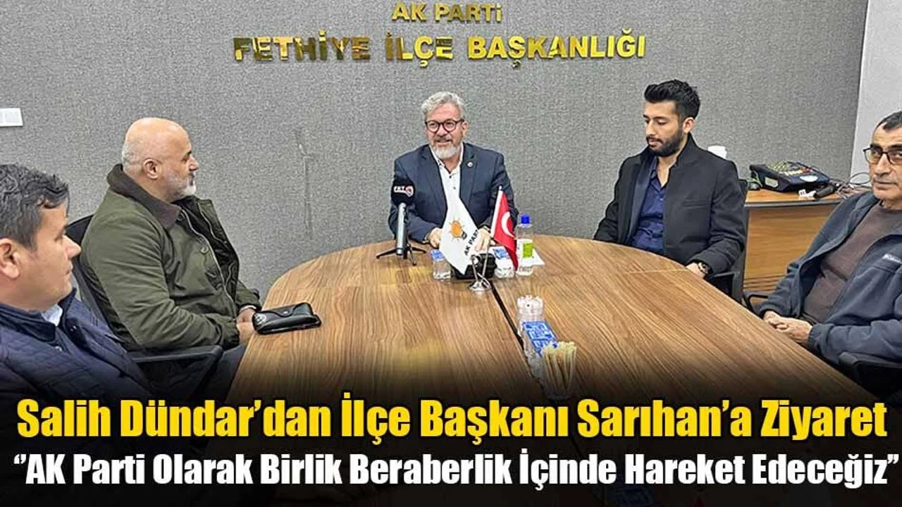 Salih Dündar’dan İlçe Başkanı Sarıhan’a Ziyaret