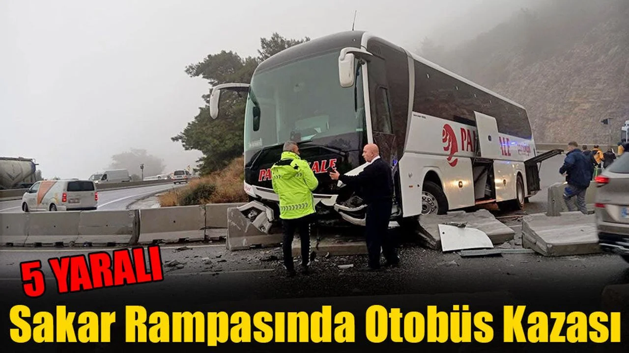Sakar Rampasında Otobüs Kazası: 5 Yaralı