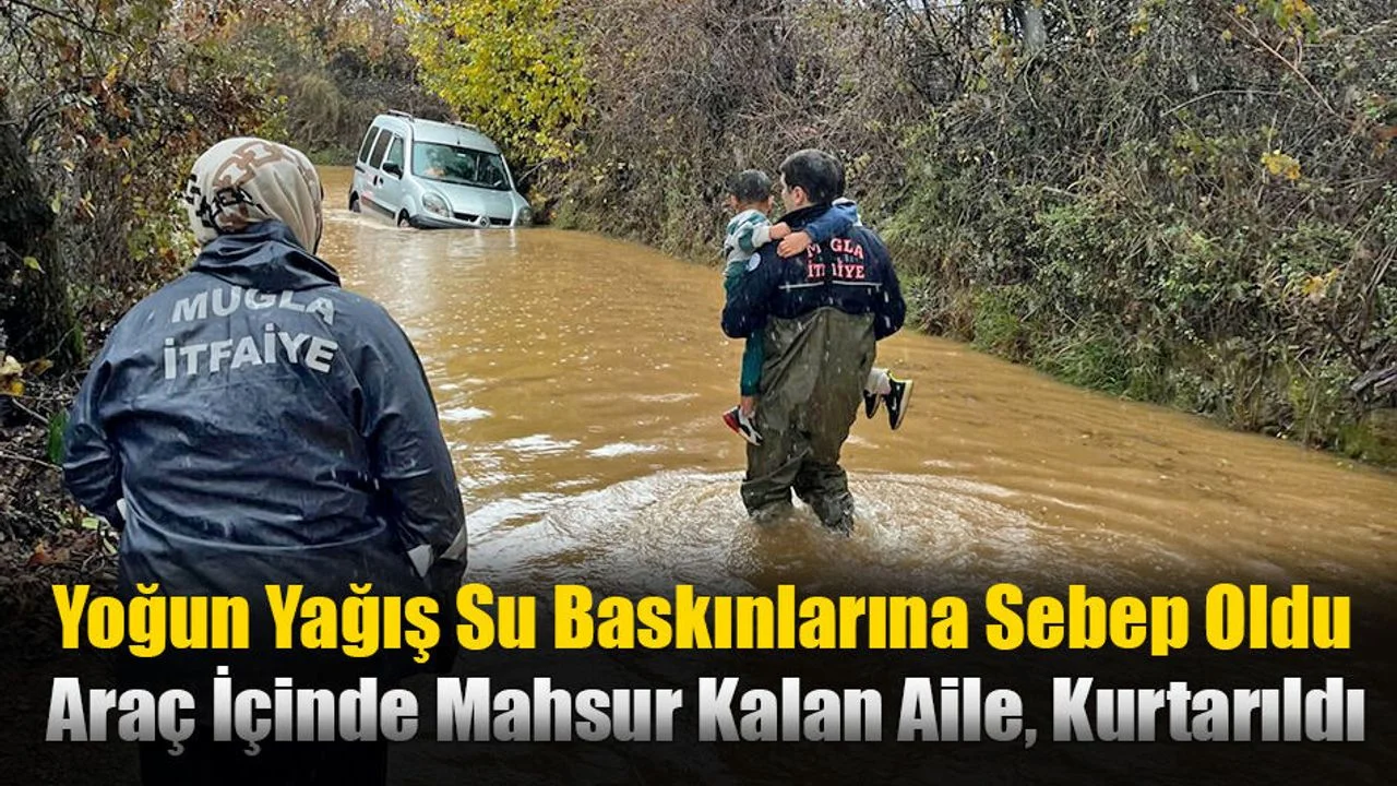 Araç İçinde Mahsur Kalan Aile, Kurtarıldı