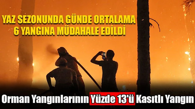 Orman Yangınlarının Yüzde 13'ü Kasıtlı Yangın
