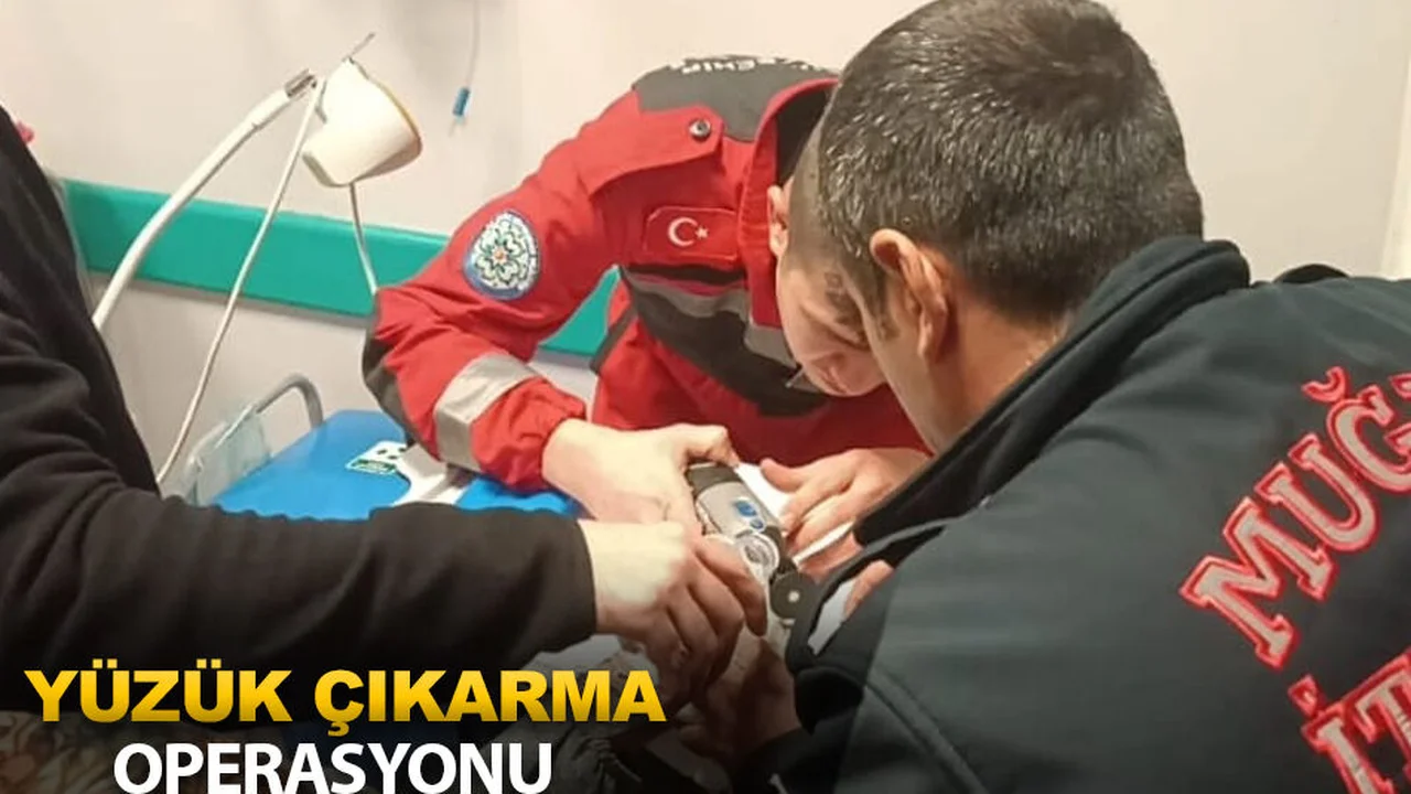 Muğla İtfaiyesinden Hastanede ‘Yüzük’ Operasyonu