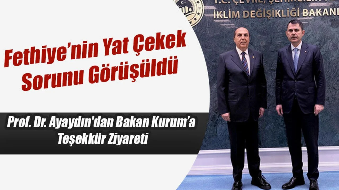 Prof. Dr. Ayaydın'dan Bakan Kurum’a Teşekkür Ziyareti