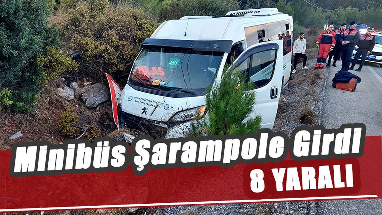 Minibüs Şarampole Girdi: 8 Yaralı