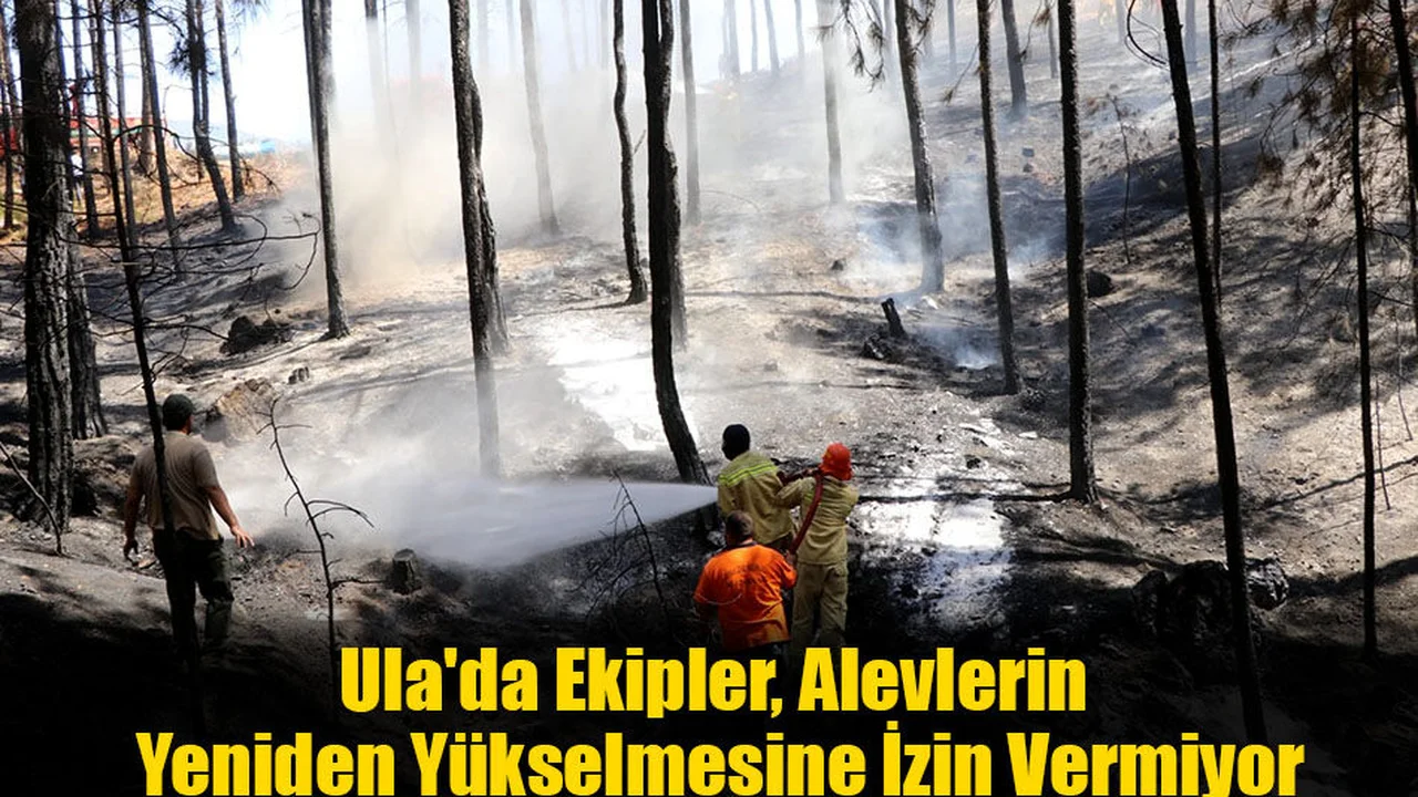 Ula'da Ekipler Alevlerin Yeniden Yükselmesine İzin Vermiyor