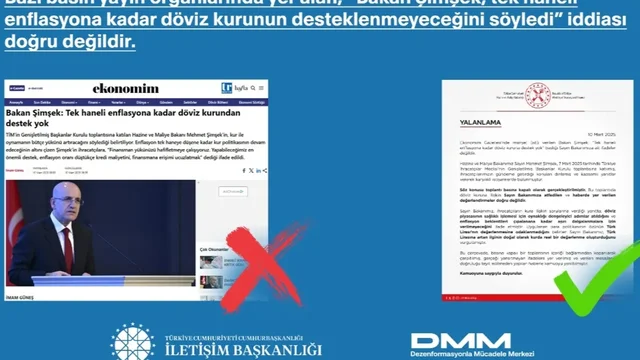 Bakan Şimşek Hakkındaki Döviz Kuruna İlişkin İddialara Yalanlama
