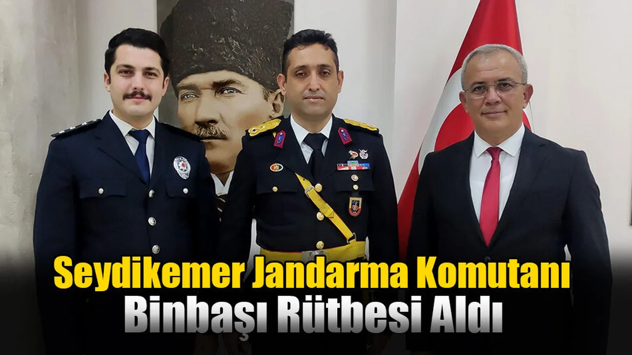 Seydikemer Jandarma Komutanı Binbaşı Rütbesi Aldı