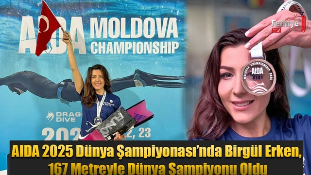 AIDA 2025 Dünya Şampiyonası’nda Birgül Erken, 167 Metreyle Dünya Şampiyonu Oldu