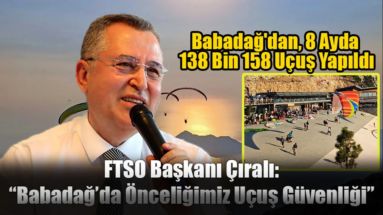 Babadağ'dan, 8 Ayda 138 Bin 158 Uçuş Yapıldı