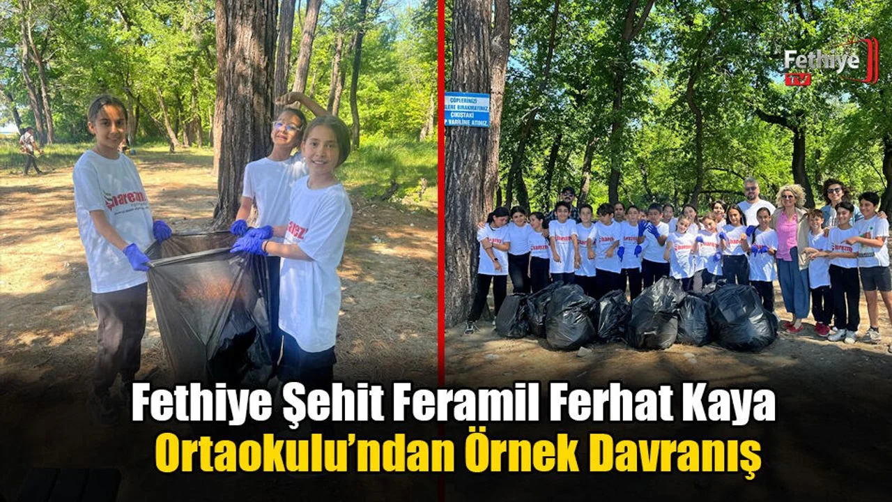 Fethiye Şehit Feramil Ferhat Kaya Ortaokulu’ndan Örnek Davranış