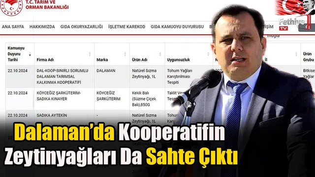 Dalaman’da Kooperatifin Zeytinyağları Da Sahte Çıktı
