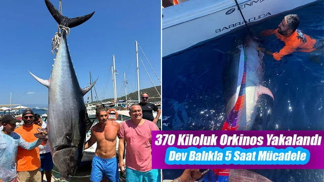Dev Balıkla 5 Saat Mücadele Ettiler