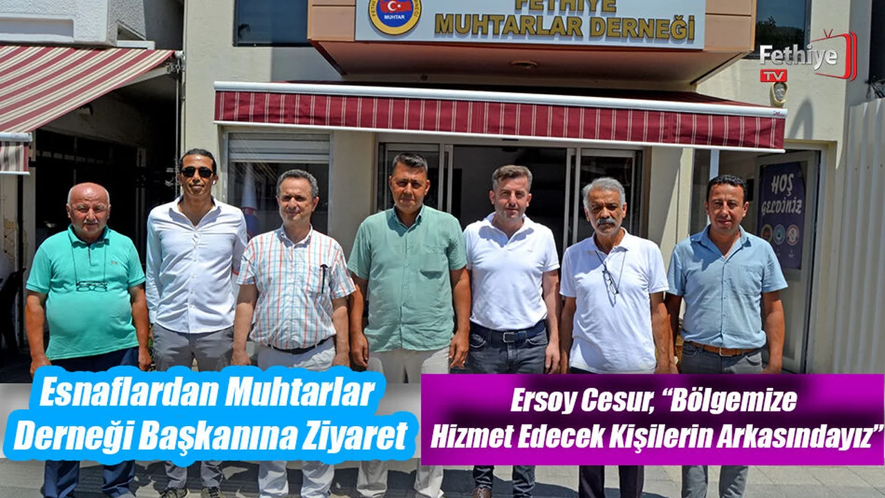 Esnaflardan Muhtarlar Derneği Başkanına Ziyaret