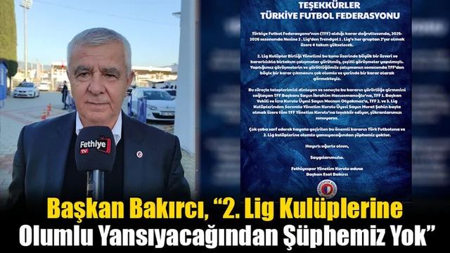 TFF Açıkladı, 2 Lig’den 4 Takım 1. Lige Yükselecek