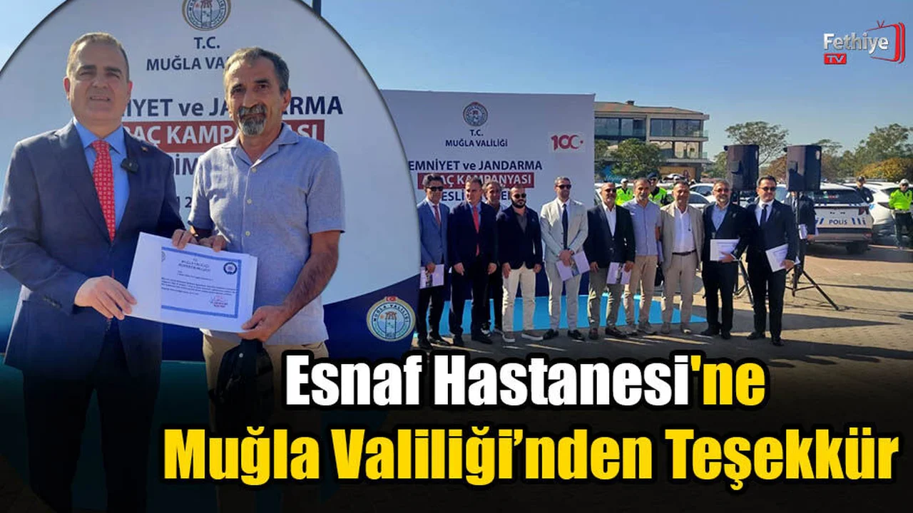 Esnaf Hastanesi'ne Muğla Valiliği’nden Teşekkür