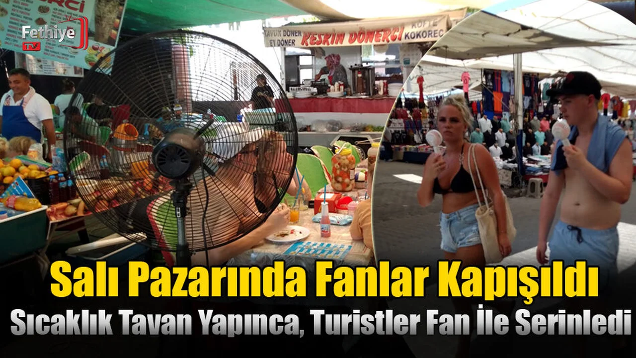 Sıcaklık Tavan Yapınca, Turistler Fan İle Serinledi
