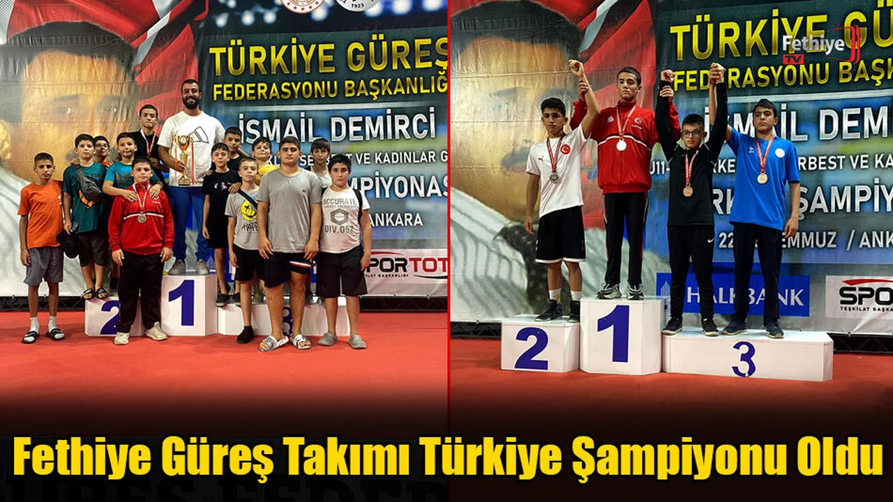 Fethiye Güreş Takımı Türkiye Şampiyonu Oldu