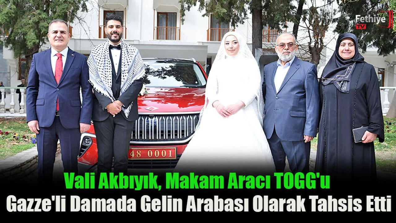 Vali Akbıyık, Makam Aracı TOGG'u Gazze'li Damada Gelin Arabası Olarak Tahsis Etti