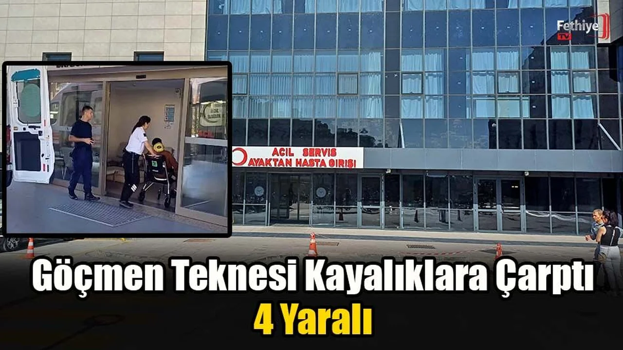 Göçmen Teknesi Kayalıklara Çarptı: 4 Yaralı