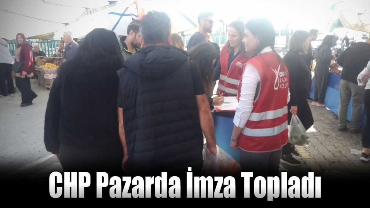 CHP Pazarda İmza Topladı