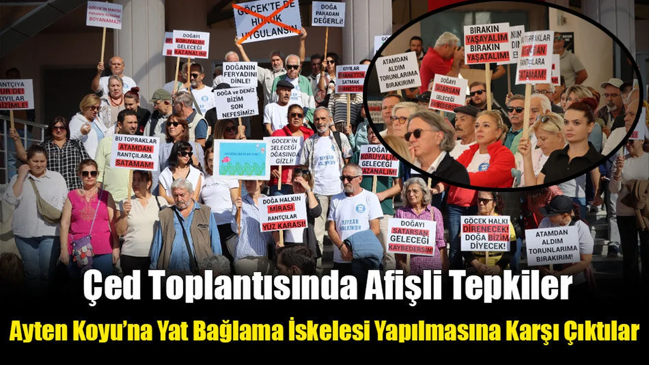 Çed Toplantısında Afişli Tepkiler
