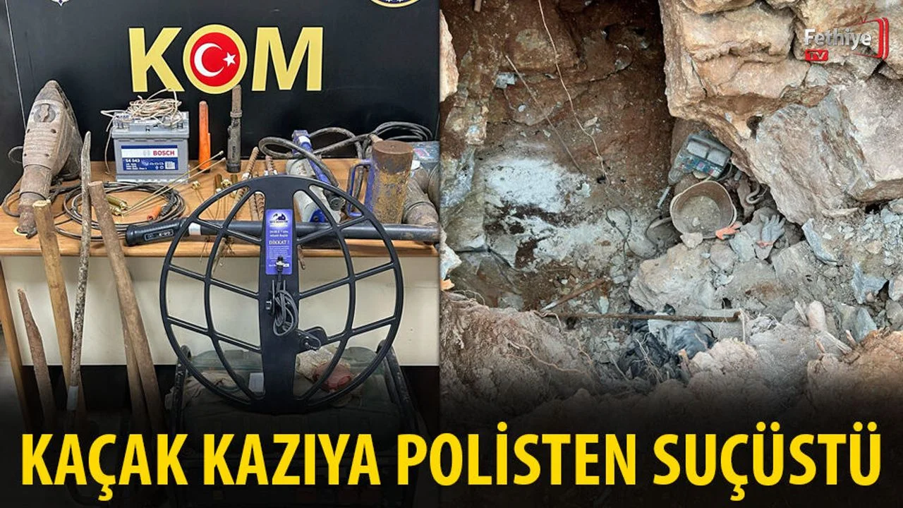 Kaçak Kazıya Polisten Suçüstü