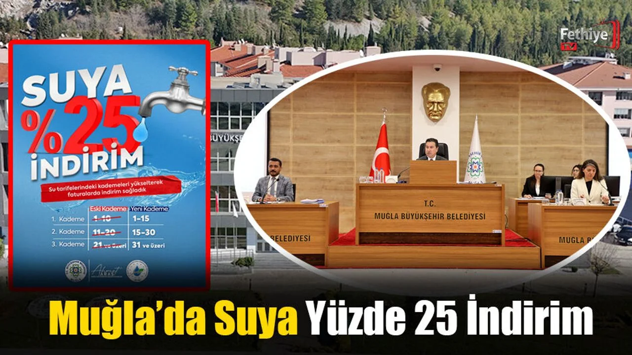 Muğla’da Suya Yüzde 25 İndirim