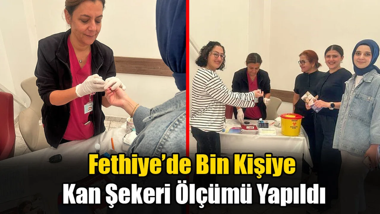 Fethiye'de Bin Kişinin Kan Şekeri Ölçüldü