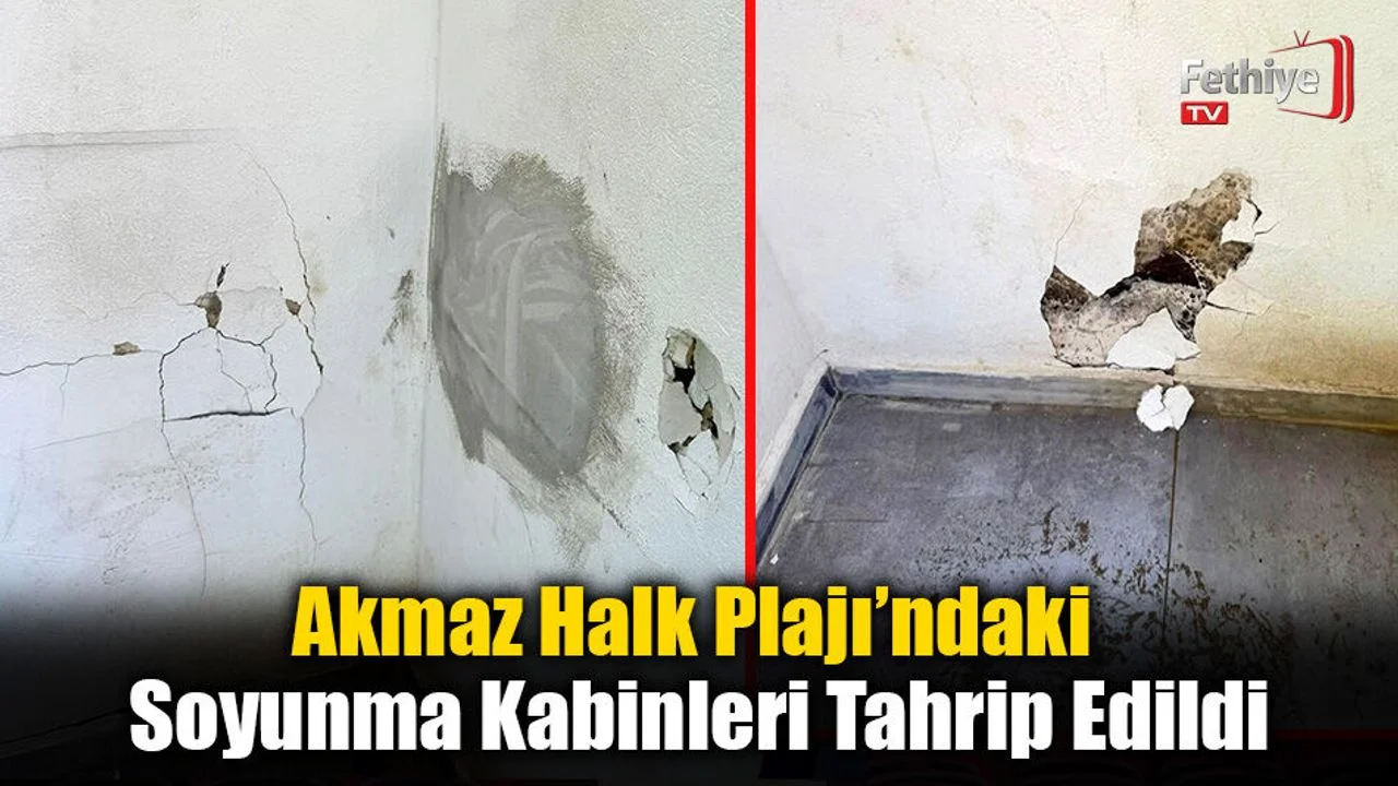 Akmaz Halk Plajı’ndaki Soyunma Kabinleri Tahrip Edildi
