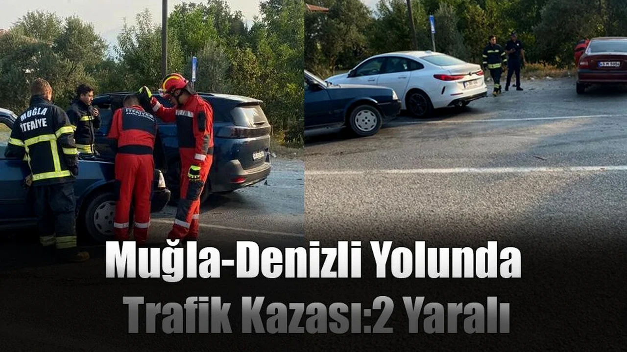 Muğla-Denizli Yolunda Trafik Kazası:2 Yaralı
