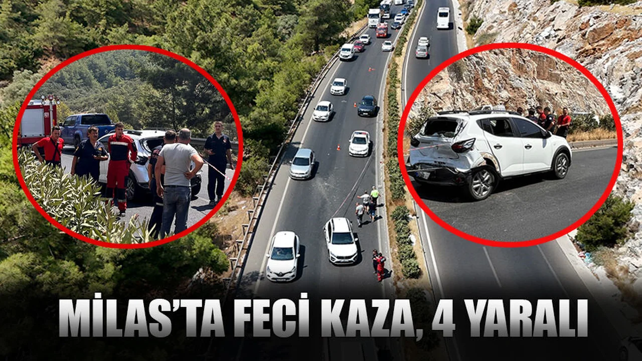 Milas'ta Feci Kaza: 4 Yaralı
