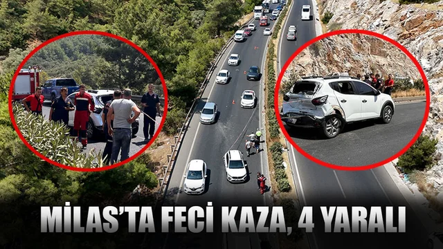 Milas'ta Feci Kaza: 4 Yaralı