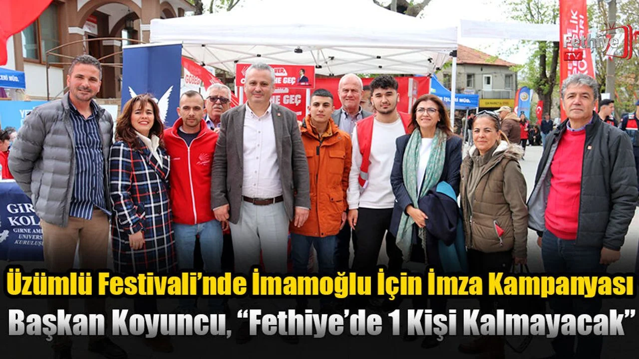 Üzümlü Festivali’nde İmamoğlu İçin İmza Kampanyası