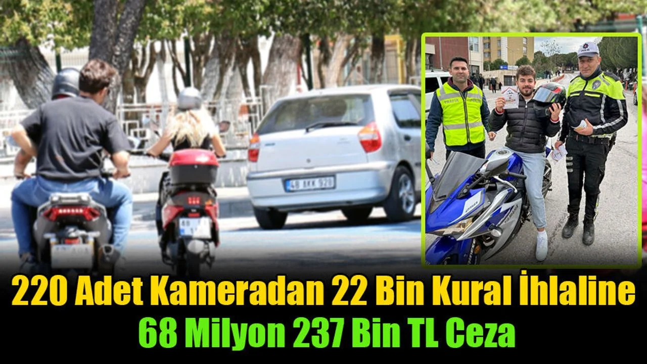 220 Adet Kameradan 22 Bin Kural İhlaline 68 Milyon 237 Bin TL Ceza