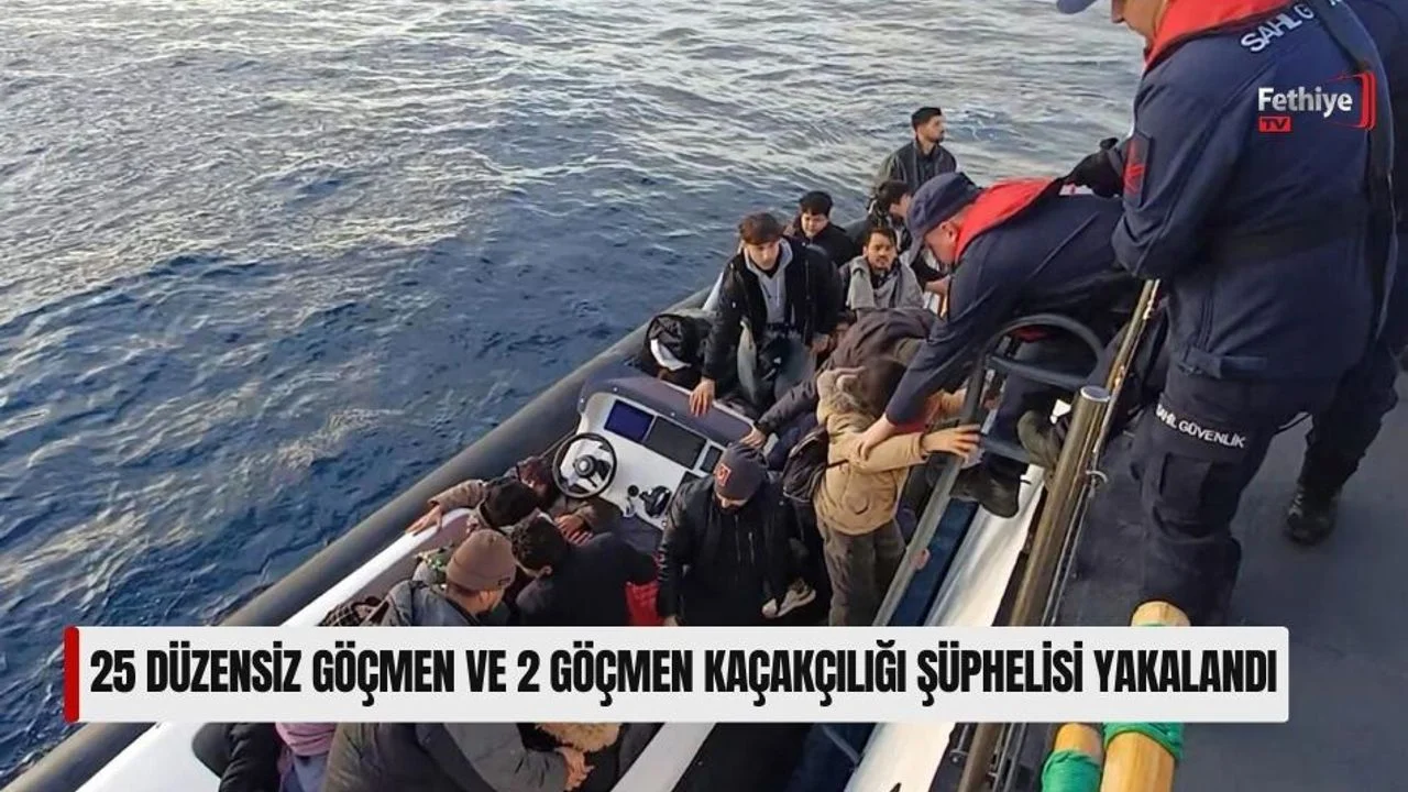 25 Düzensiz Göçmen Ve 2 Göçmen Kaçakçılığı Şüphelisi Yakalandı