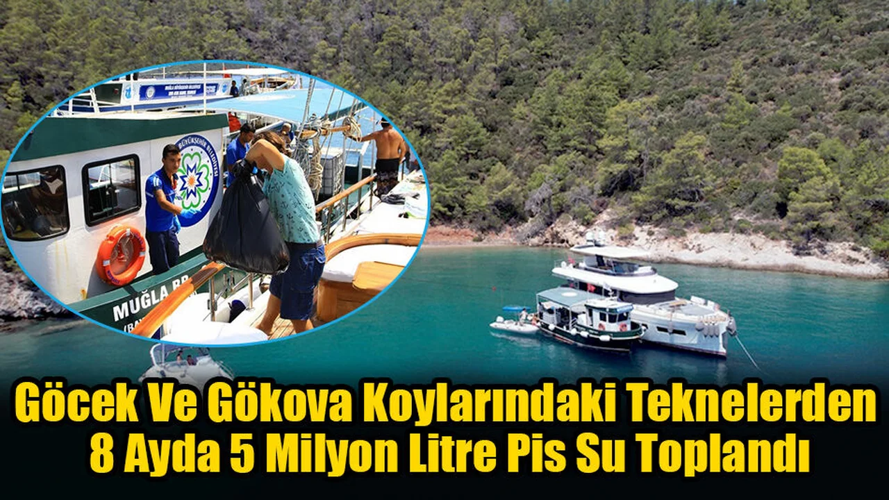 Göcek Ve Gökova Koylarındaki Teknelerden 8 Ayda 5 Milyon Litre Pis Su Toplandı