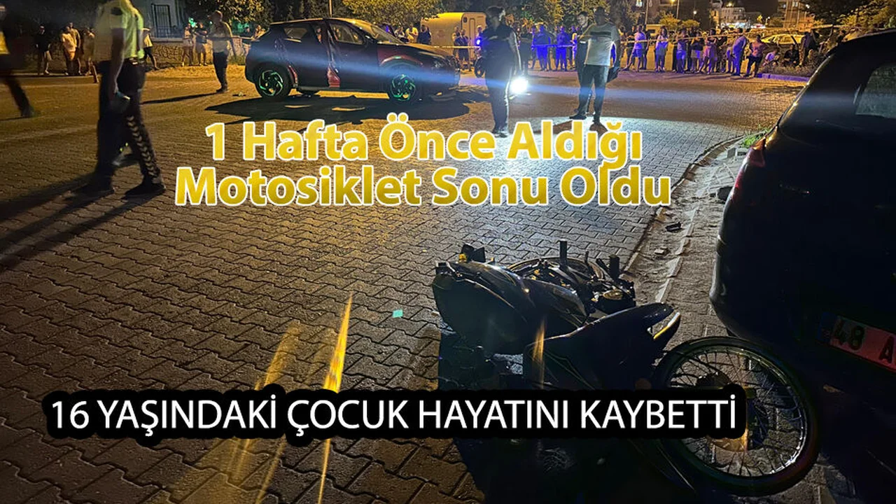 Otomobille çarpışan motosiklet sürücüsü çocuk öldü