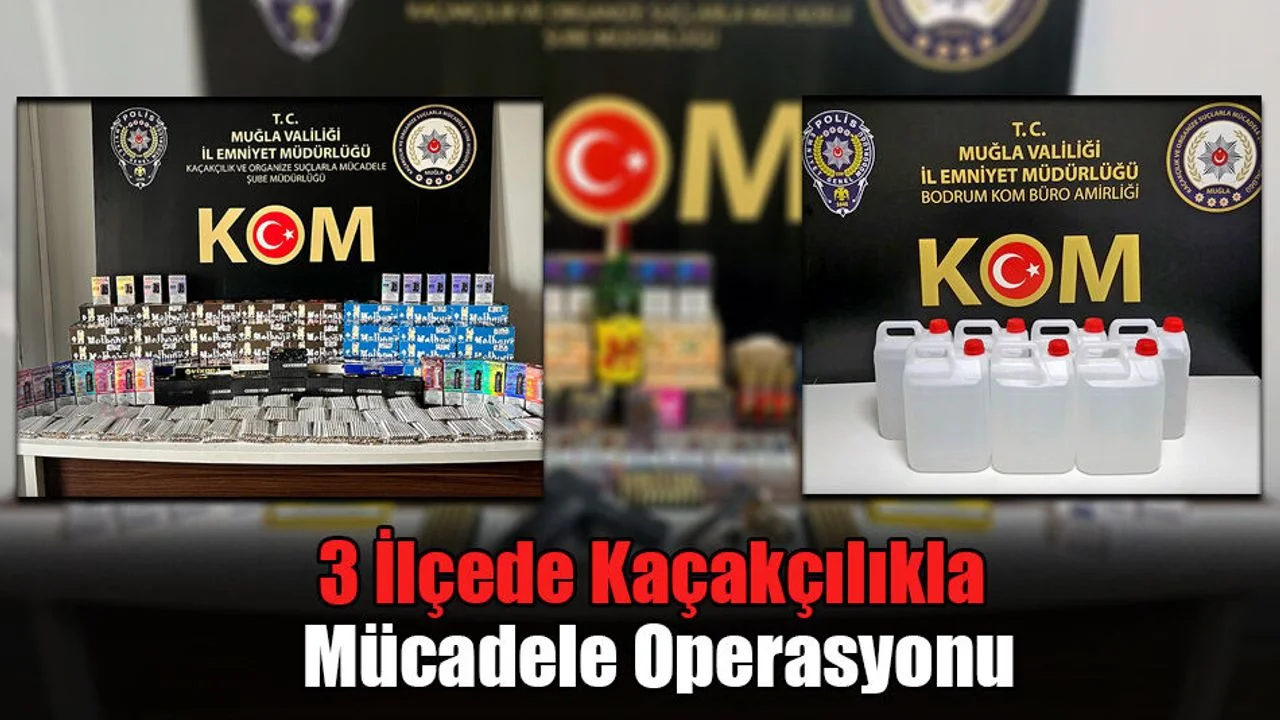 3 İlçede Kaçakçılıkla Mücadele Operasyonu