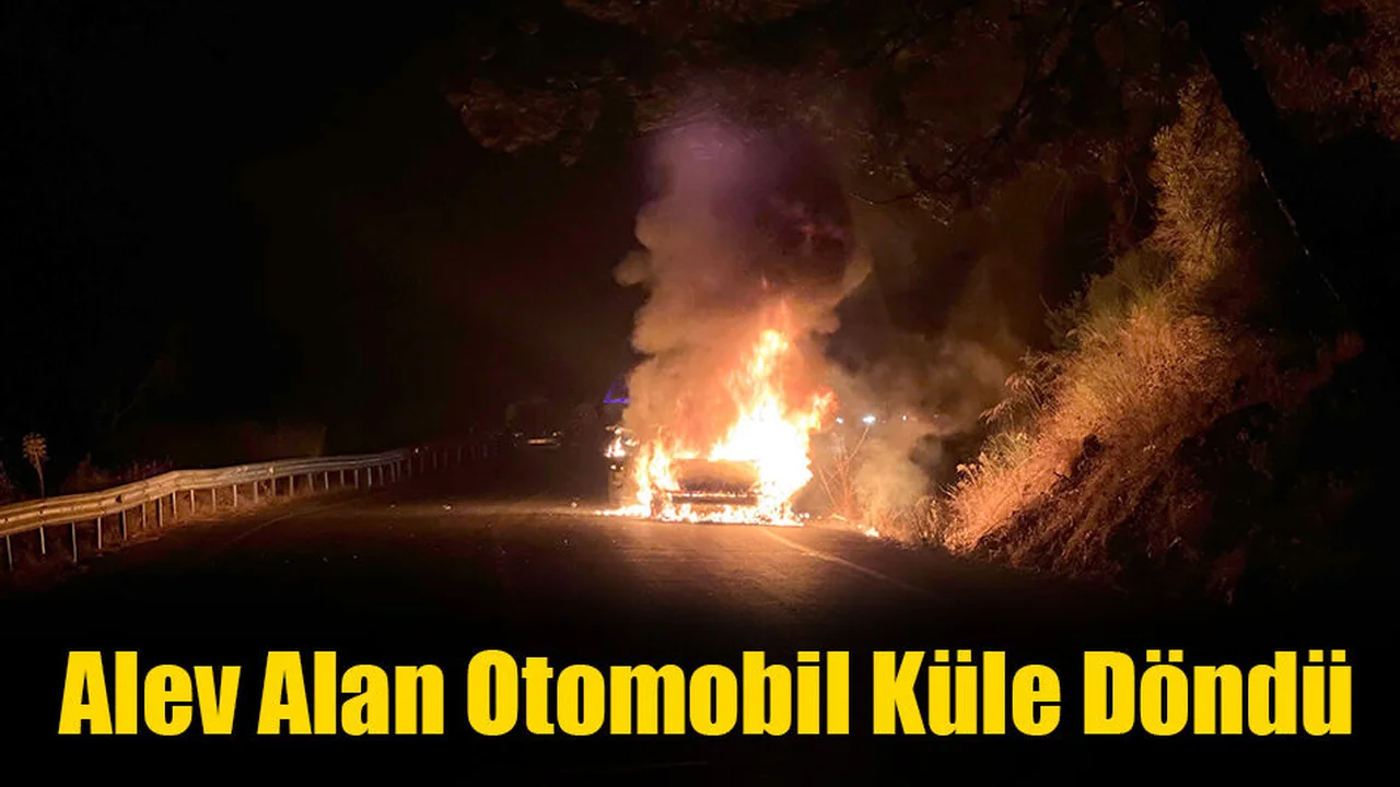 Otomobil Alevlere Teslim Oldu