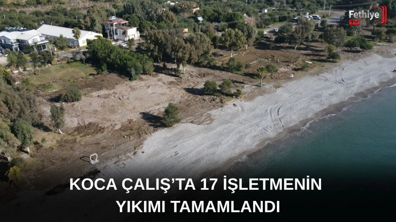 Koca Çalış’ta 17 İşletmenin Yıkımı Tamamlandı