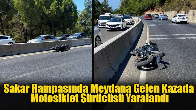 Sakar Rampasında Meydana Gelen Kazada Motosiklet Sürücüsü Yaralandı