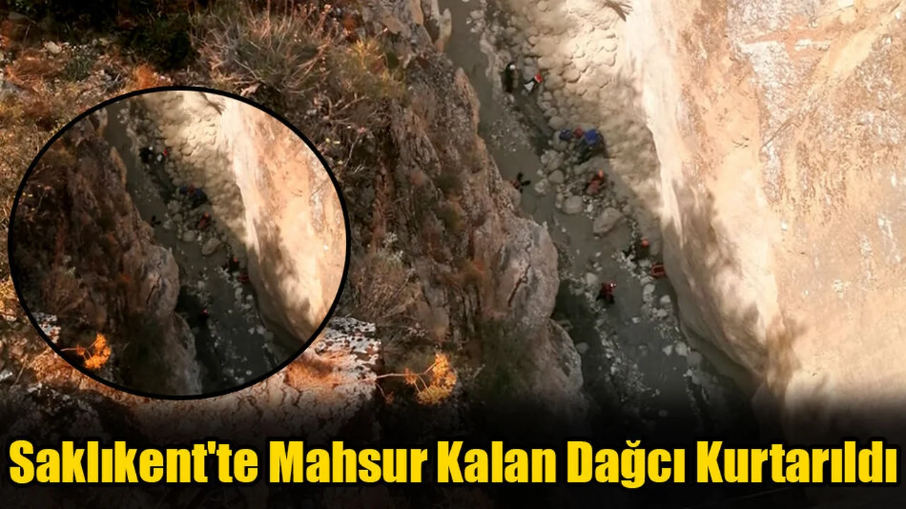 Saklıkent'te Mahsur Kalan Dağcı Kurtarıldı