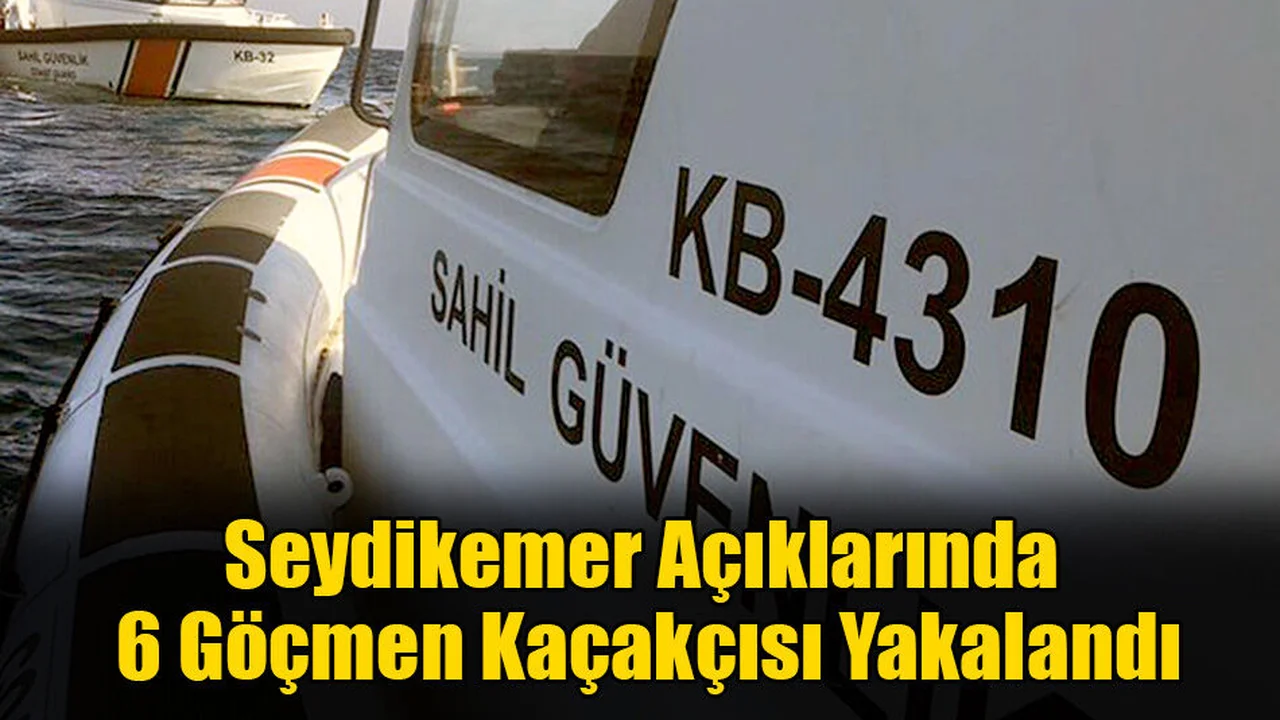 Seydikemer Açıklarında 6 Göçmen Kaçakçısı Yakalandı