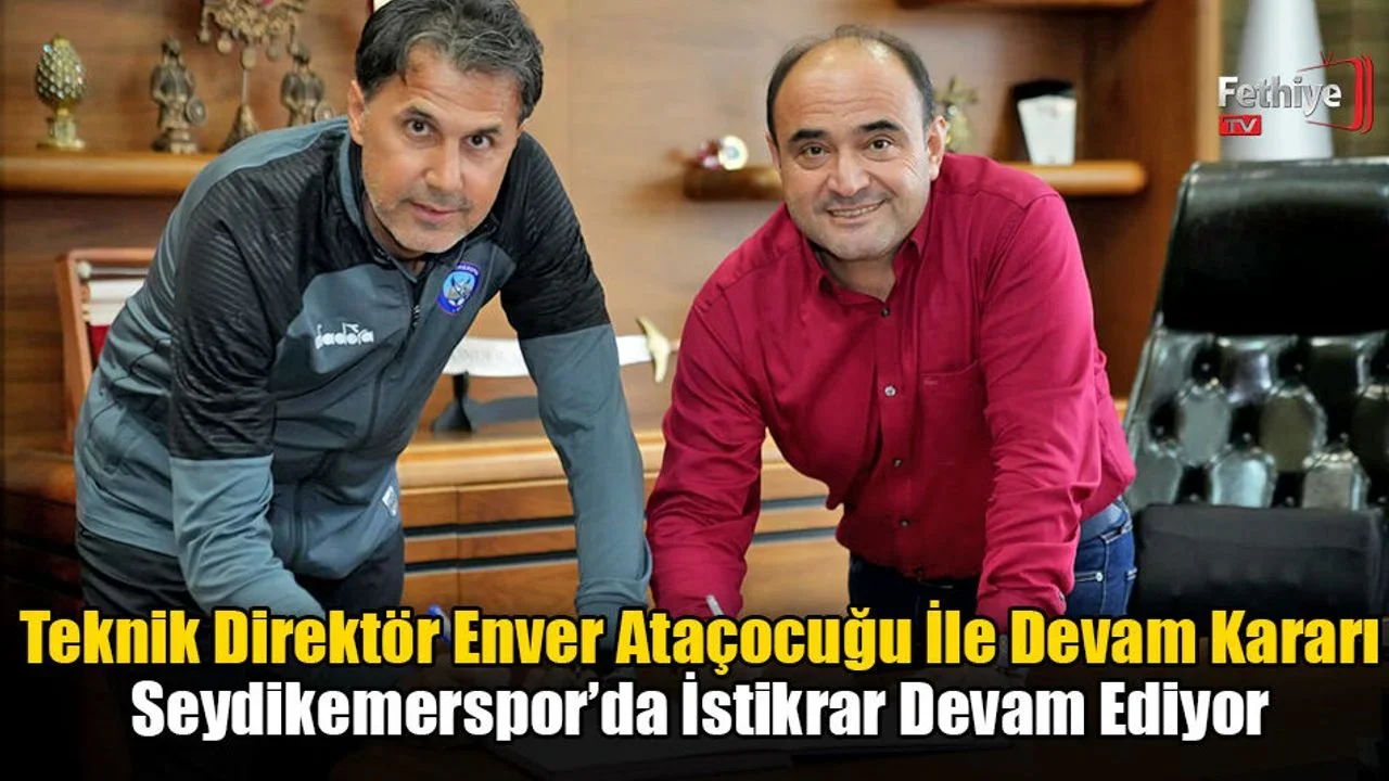 Seydikemerspor’un imza töreninde kaptan ve iki futbolcu yeni sözleşmeye birlikte imza attı.