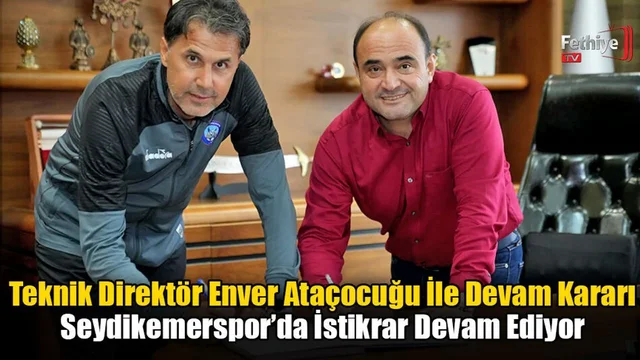 Seydikemerspor’un imza töreninde kaptan ve iki futbolcu yeni sözleşmeye birlikte imza attı.