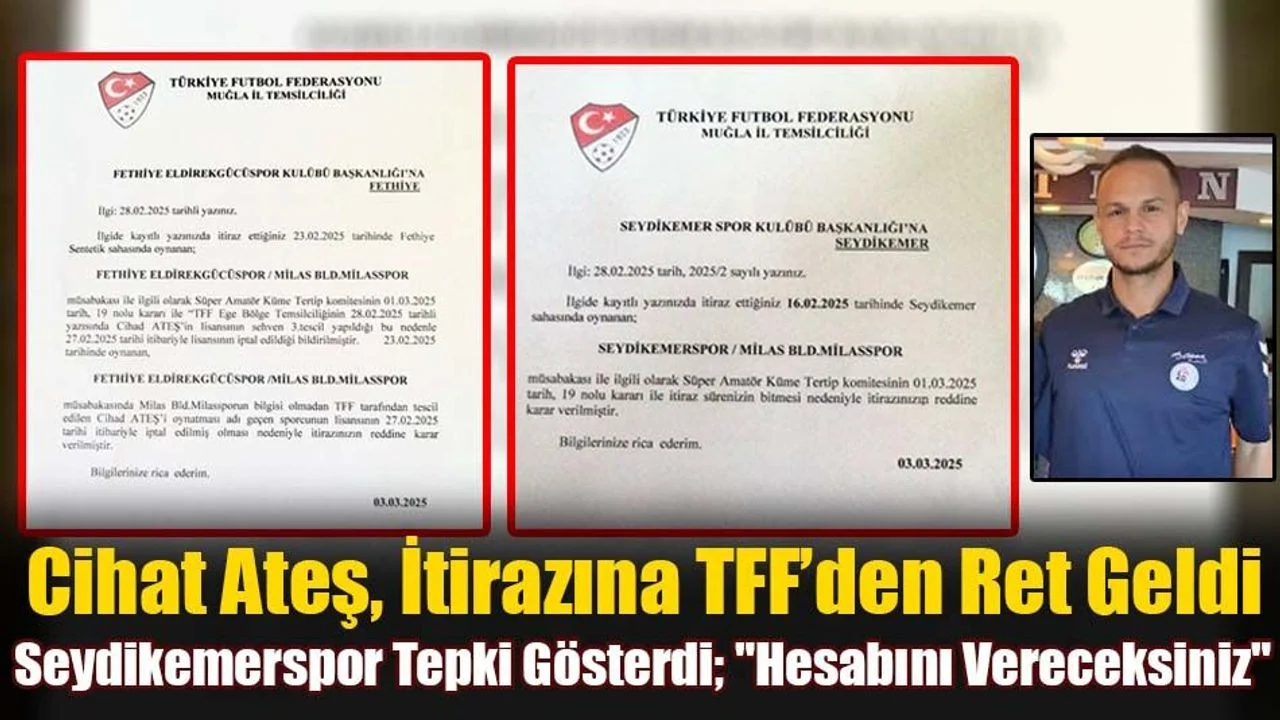 Cihat Ateş, İtirazına TFF’den Ret Geldi